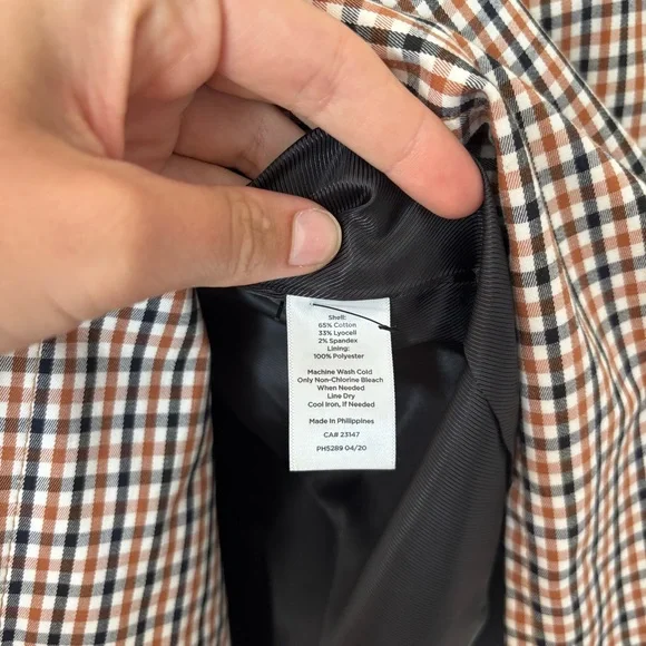 Talbots Polished Plaid Trench Coat NWOT Fall Office Career M P Petite MP - Picture 9 of 12